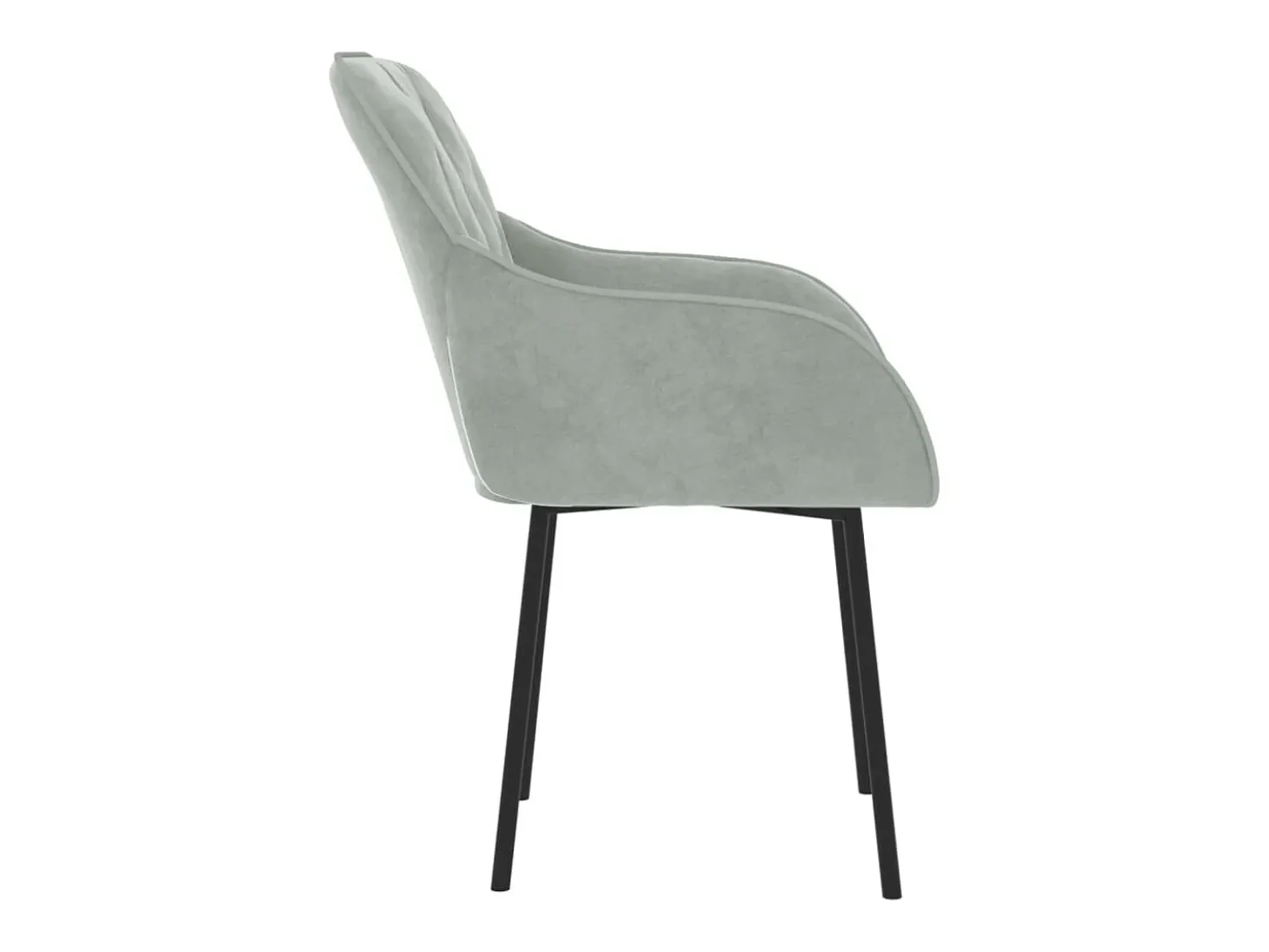 Juego de 2 Sillas de comedor terciopelo gris claro ES762236