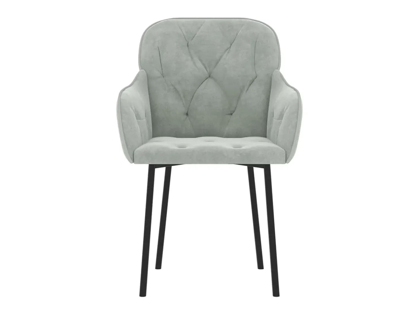Juego de 2 Sillas de comedor terciopelo gris claro ES762236