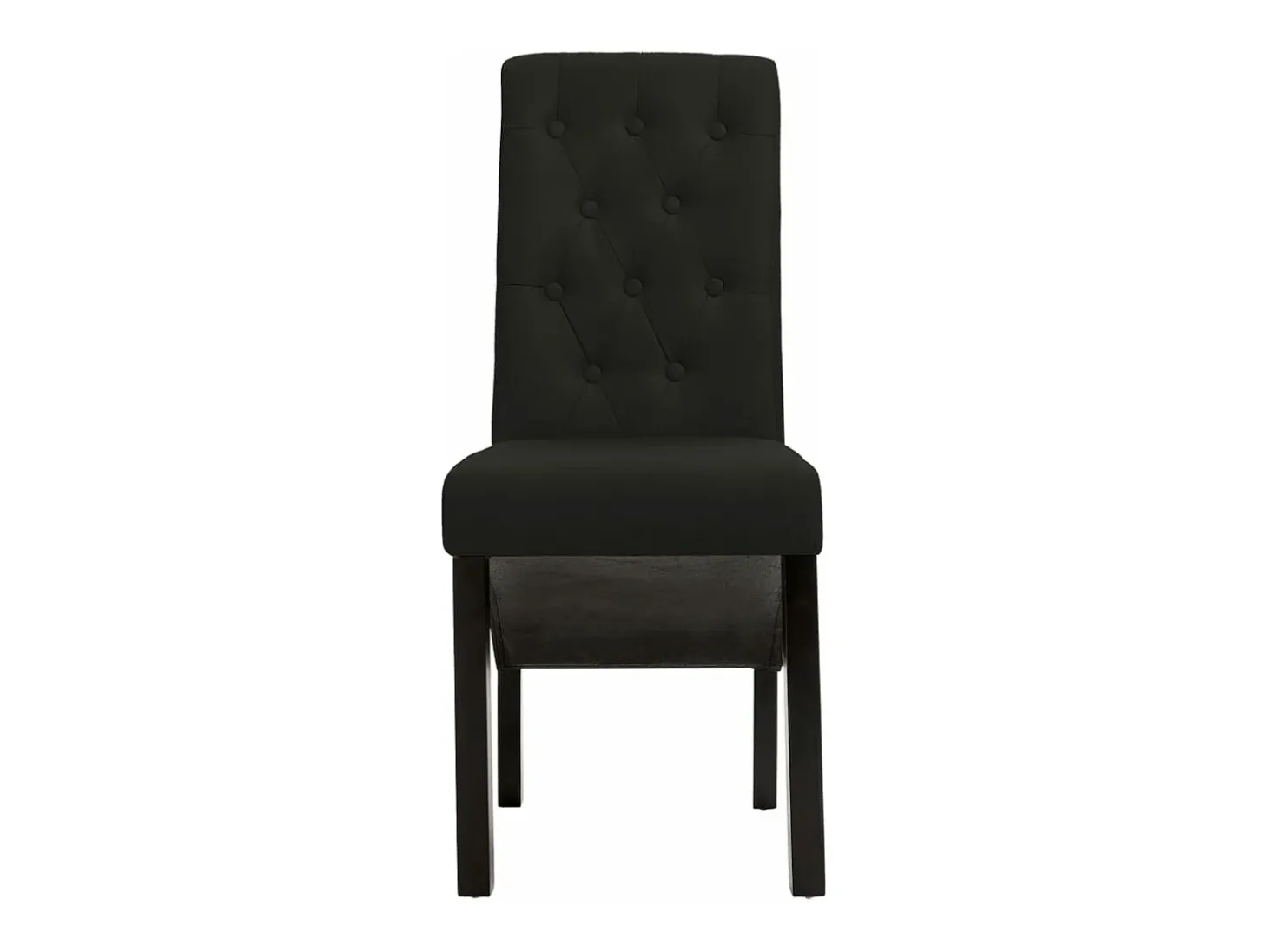 Juego de 2 Sillas de comedor tela negro ES631061