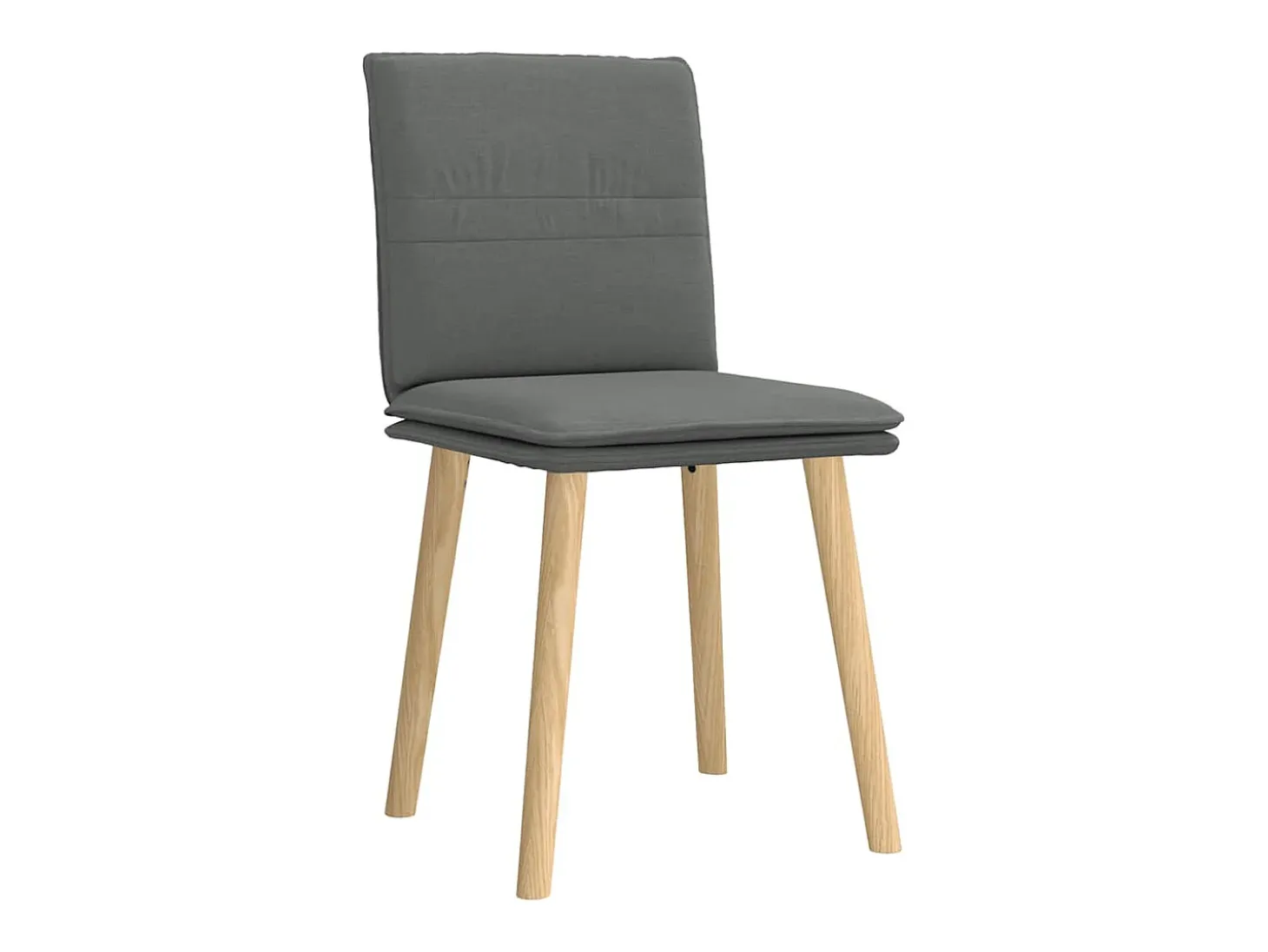 Juego de 2 sillas de comedor de tela gris oscuro