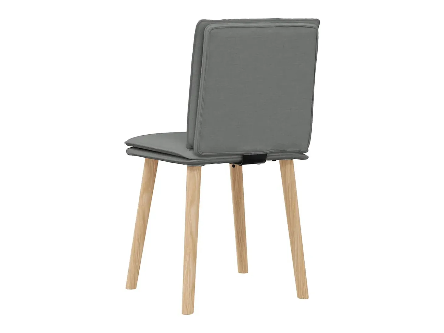 Juego de 2 sillas de comedor de tela gris oscuro