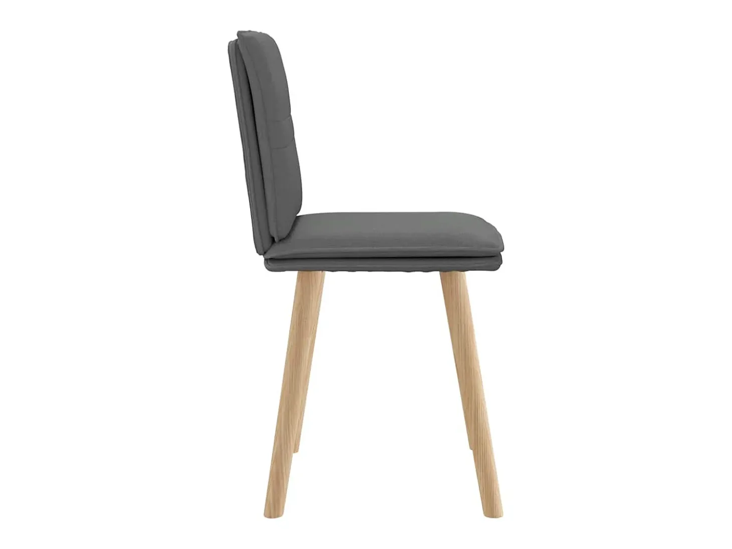 Juego de 2 sillas de comedor de tela gris oscuro
