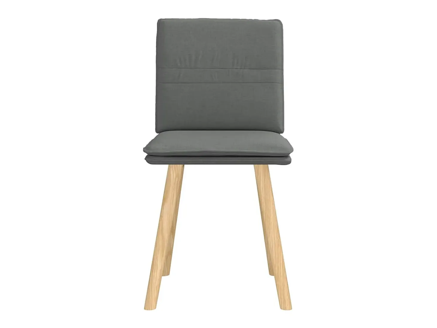 Juego de 2 sillas de comedor de tela gris oscuro