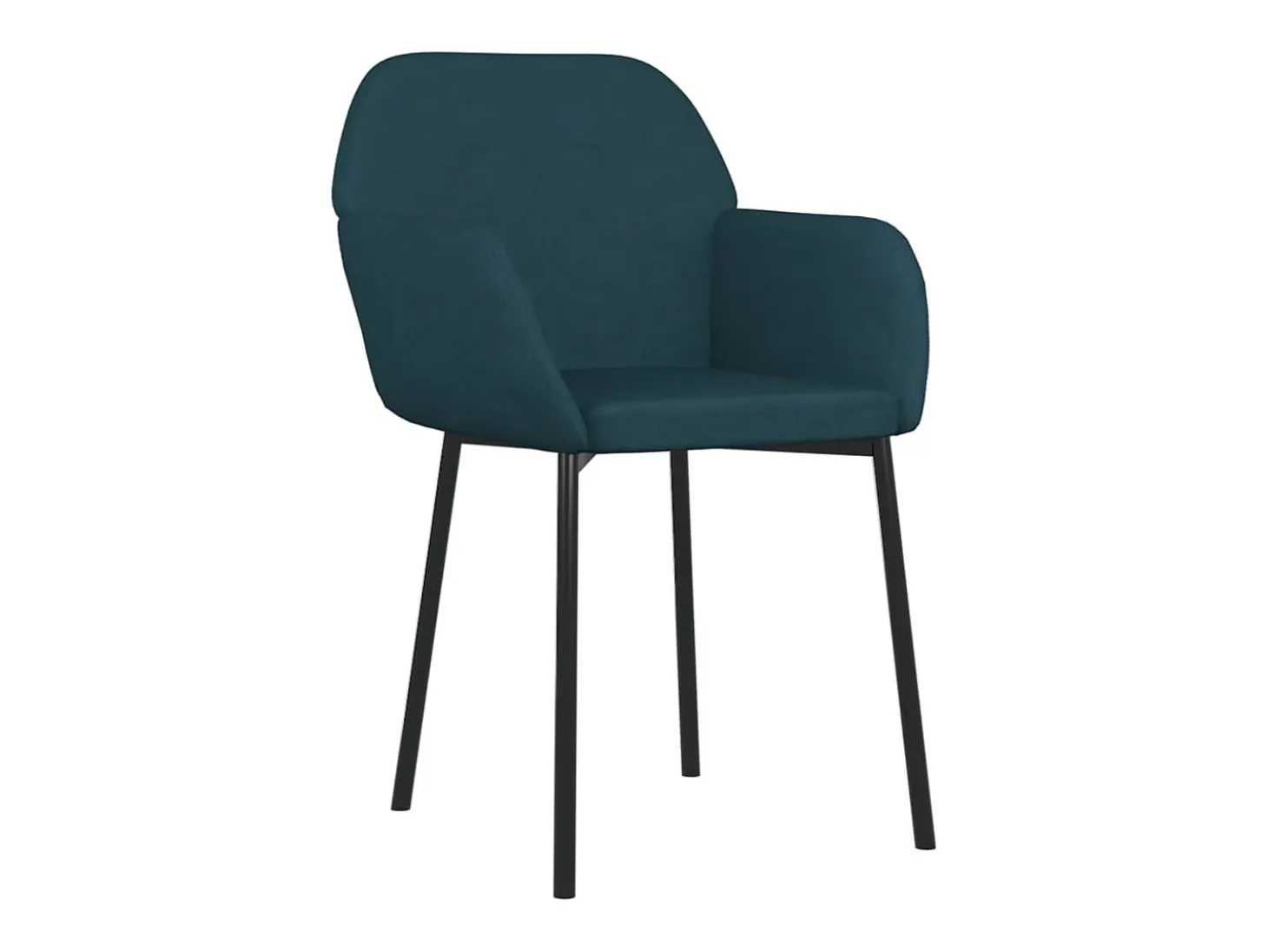 Juego de 2 sillas de comedor de terciopelo azul