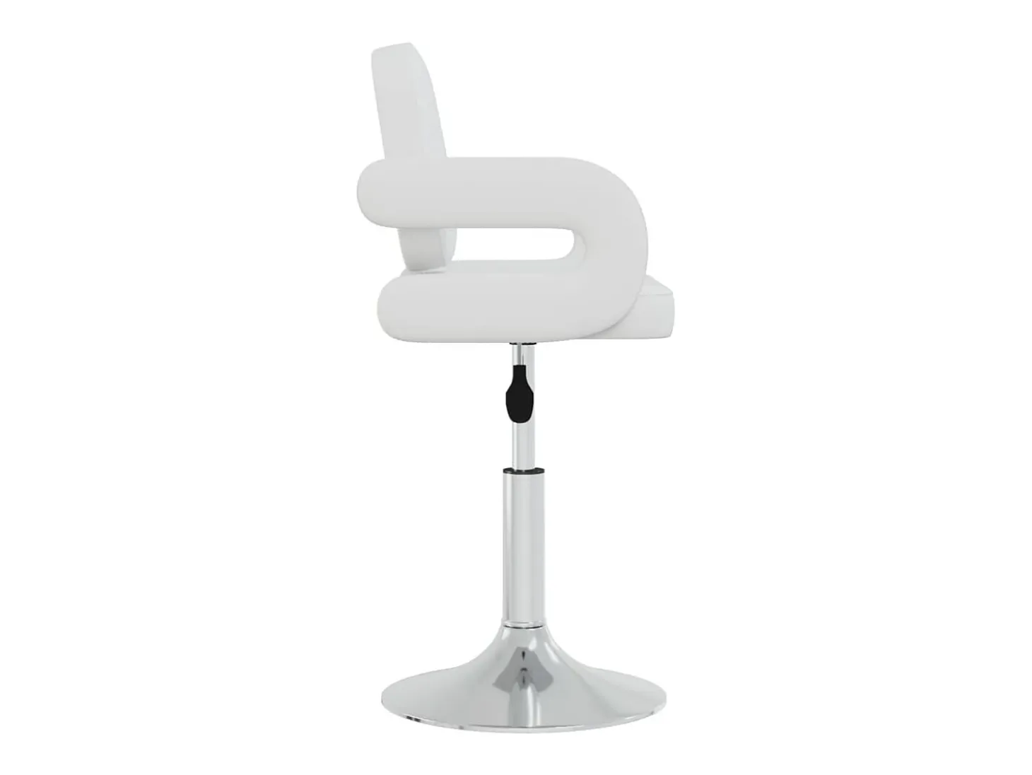 Juego de 4 Sillas de comedor giratorias cuero sintético blanco ES383802