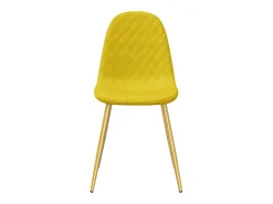 Juego de 6 Sillas de comedor terciopelo amarillo mostaza ES251014