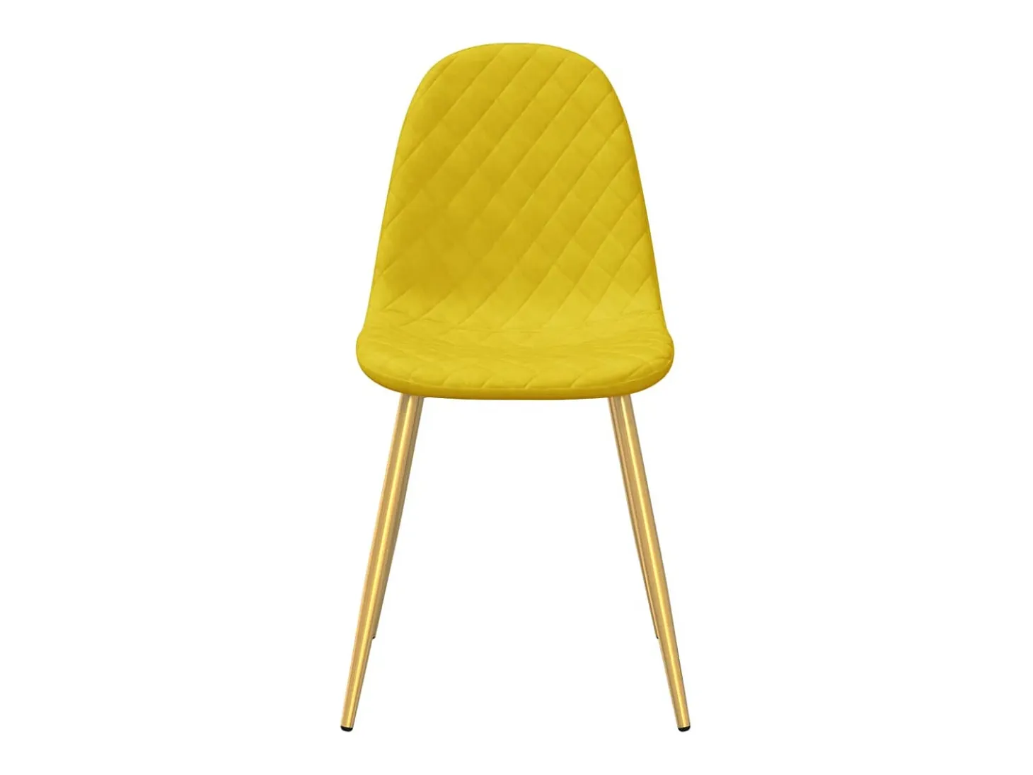 Juego de 6 Sillas de comedor terciopelo amarillo mostaza ES251014