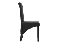Juego de 2 sillas de comedor de tela gris oscuro