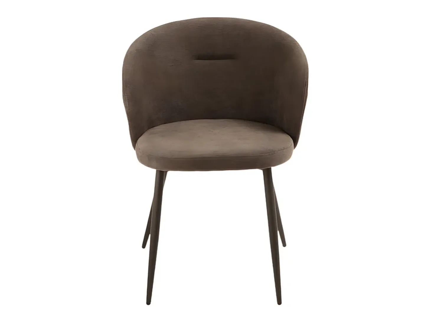 Juego de 2 sillas de comedor "Claris" en tejido marrón acolchado cm 56x55 78h