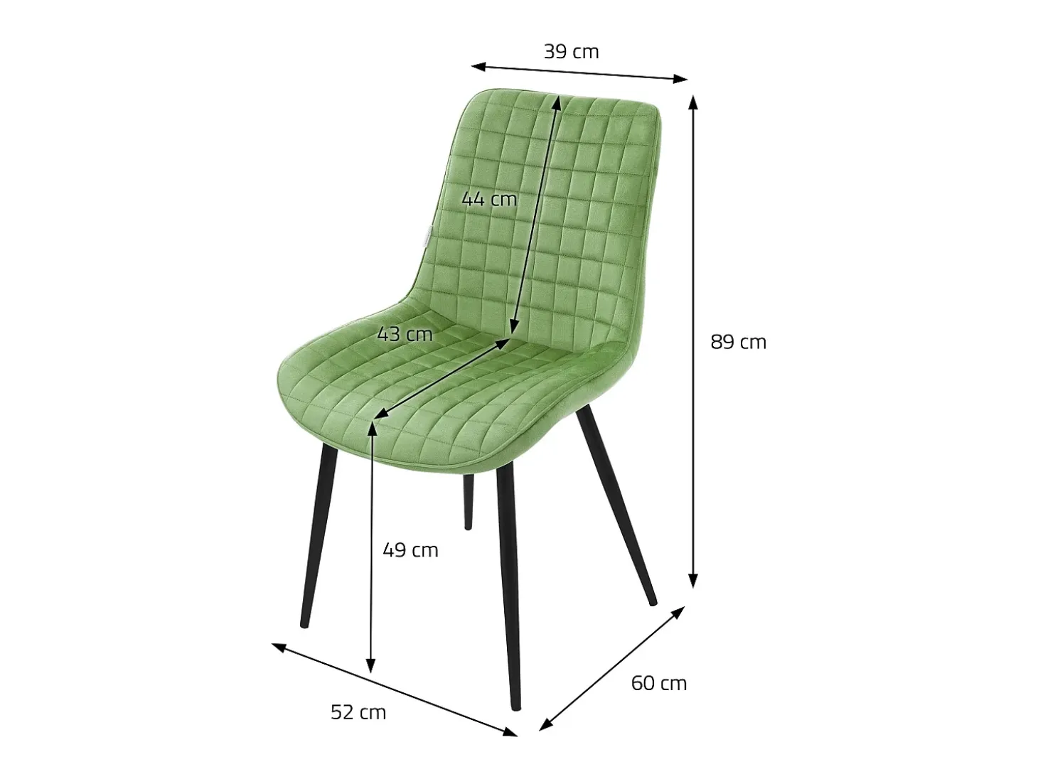 Juego de 4 sillas de comedor silla de cocina sillas de salón silla tapizada terciopelo