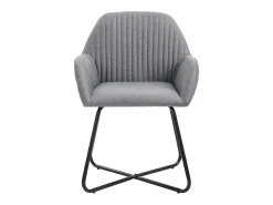 Juego de 2 Sillas de comedor giratorias tela gris claro ES234930