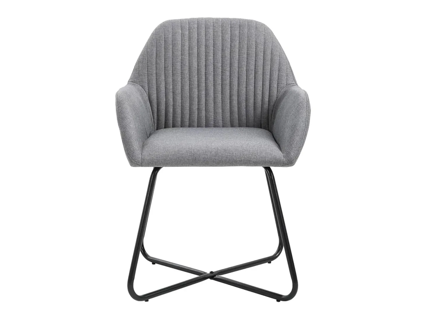 Juego de 2 Sillas de comedor giratorias tela gris claro ES234930