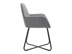 Juego de 2 Sillas de comedor giratorias tela gris claro ES234930