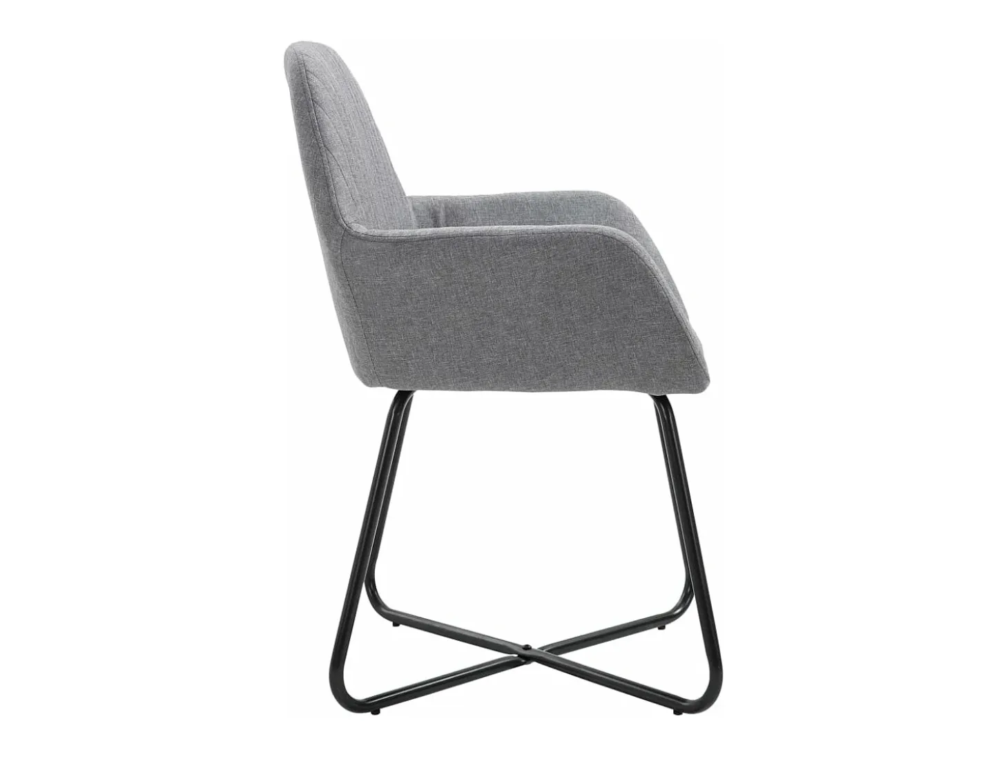 Juego de 2 Sillas de comedor giratorias tela gris claro ES234930