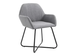 Juego de 2 Sillas de comedor giratorias tela gris claro ES234930