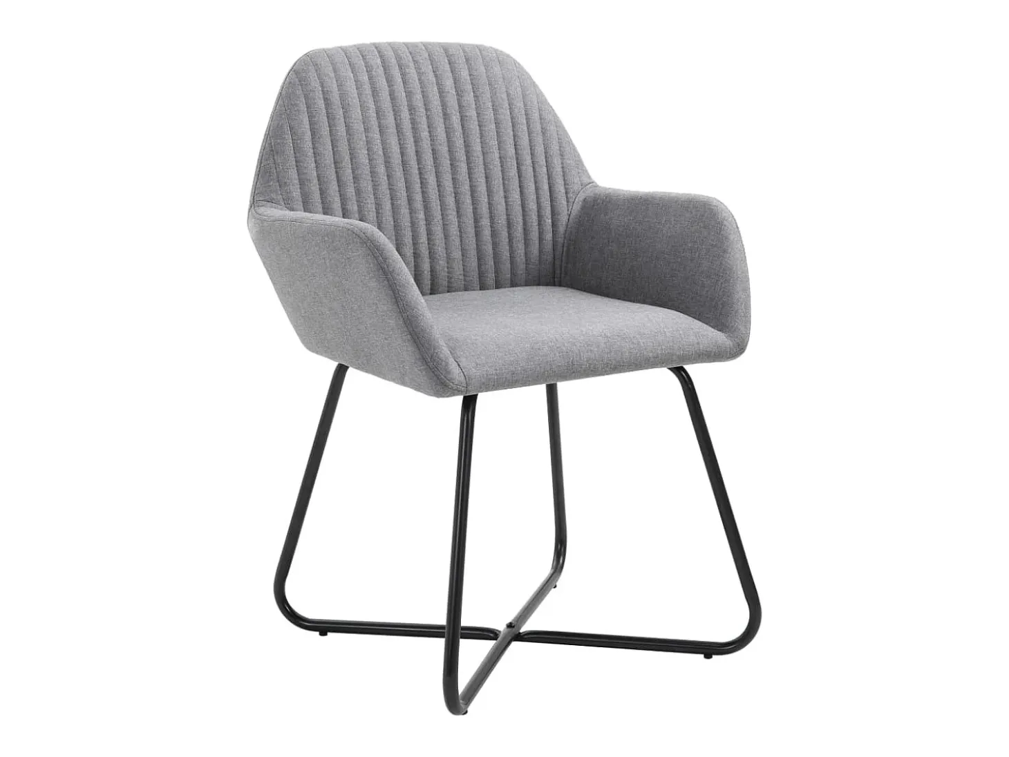 Juego de 2 Sillas de comedor giratorias tela gris claro ES234930