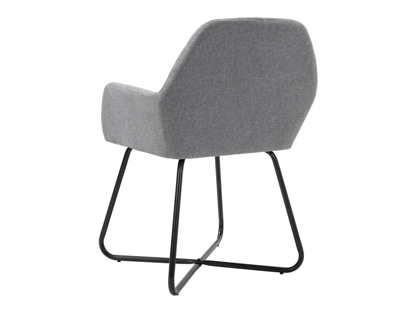 Juego de 2 Sillas de comedor giratorias tela gris claro ES234930