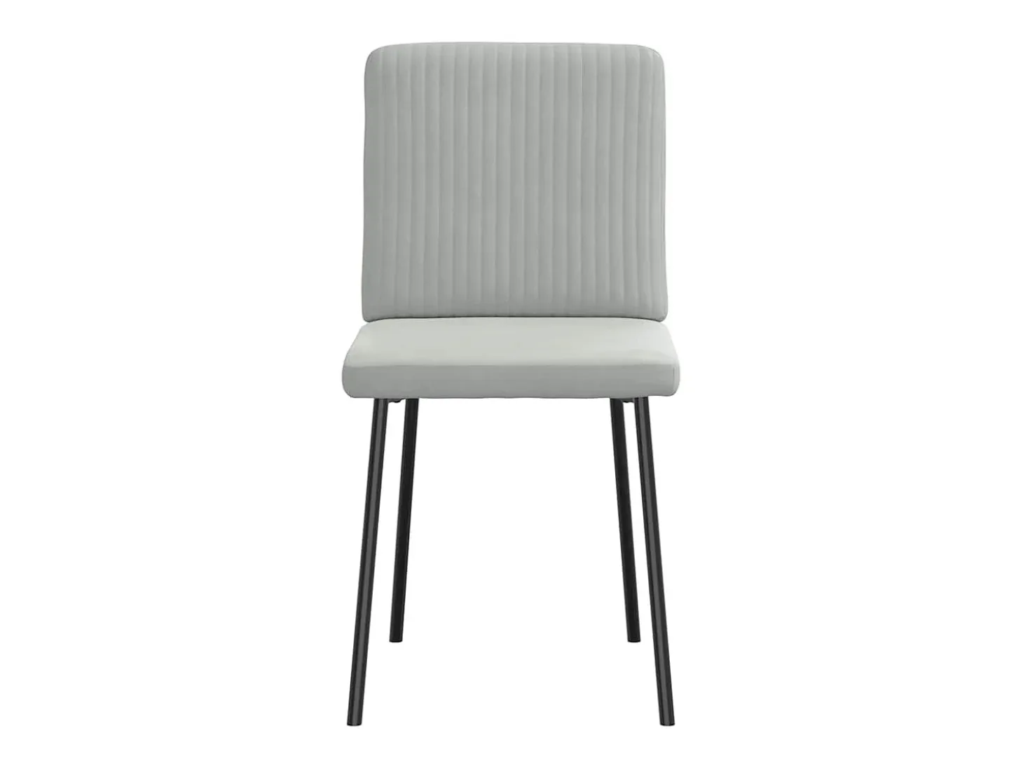 Juego de 4 sillas de comedor de terciopelo gris claro