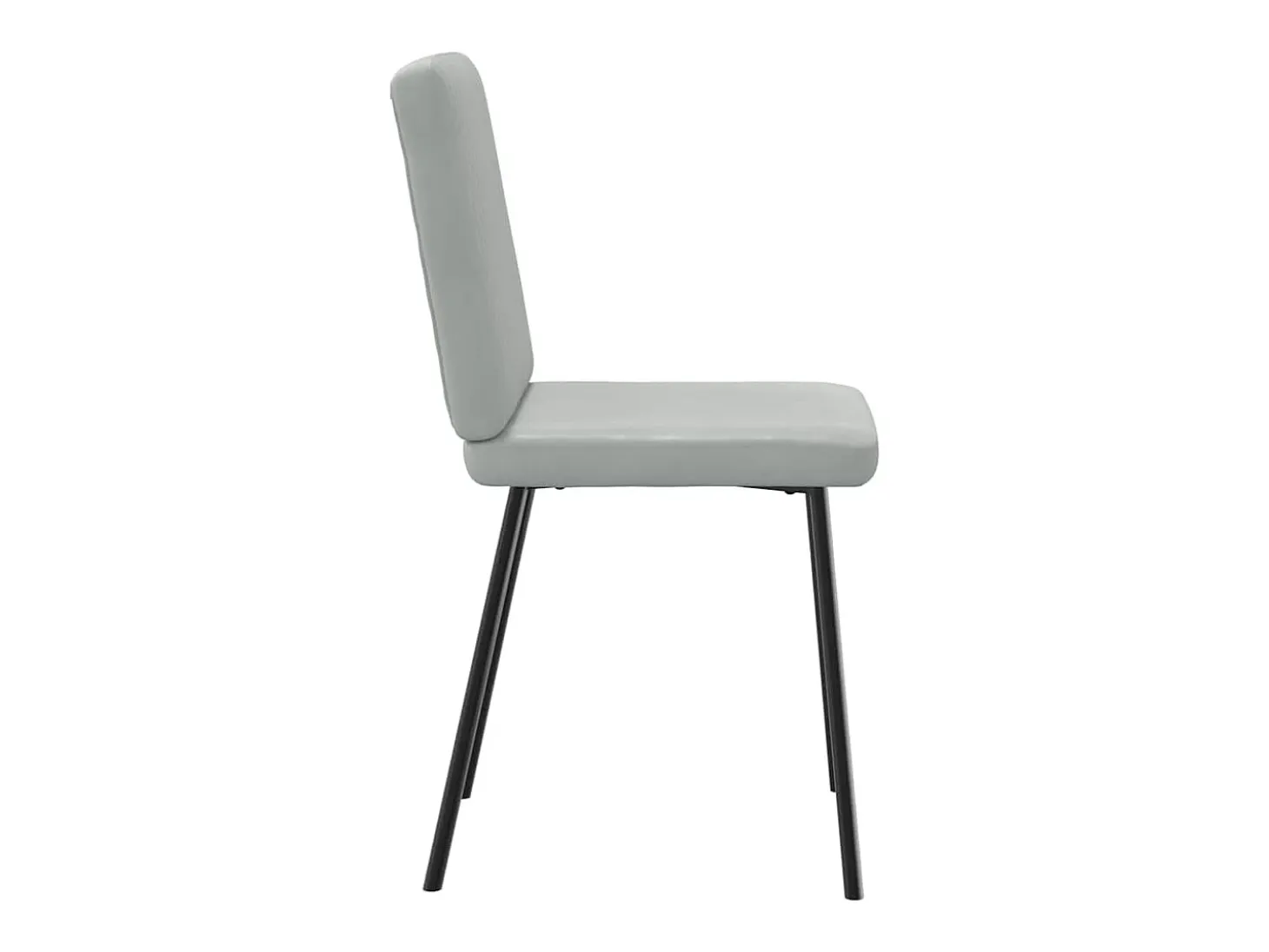 Juego de 4 sillas de comedor de terciopelo gris claro