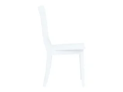 Juego de 2 Sillas de comedor madera maciza de caucho blanco ES149123