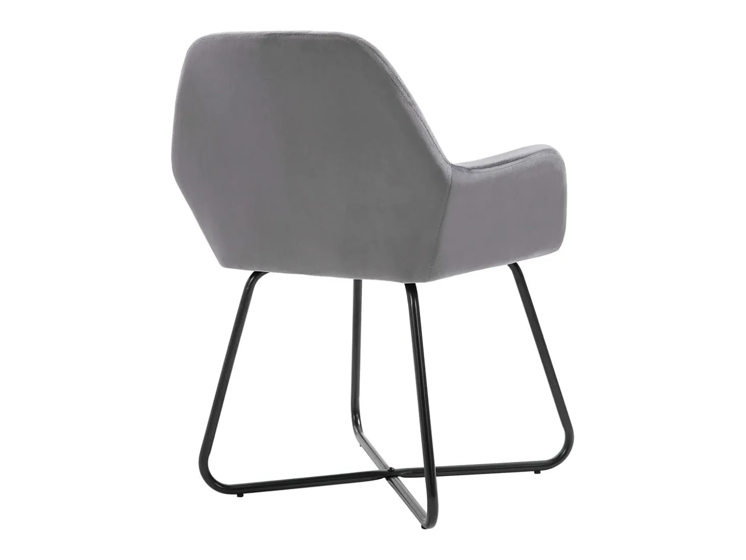 Juego de 6 sillas de comedor de terciopelo gris