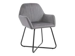 Juego de 6 sillas de comedor de terciopelo gris