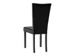 Juego de 2 sillas de comedor de terciopelo negro