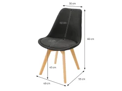 Juego de 4 Sillas de Comedor Sillas de Salón Silla de Cocina Silla de Lino Silla