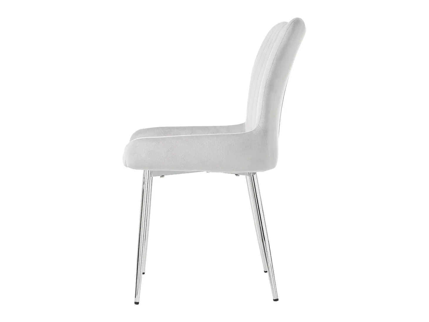 Juego de 4 sillas de comedor - terciopelo gris - con respaldo y patas de metal - para sala y comedor