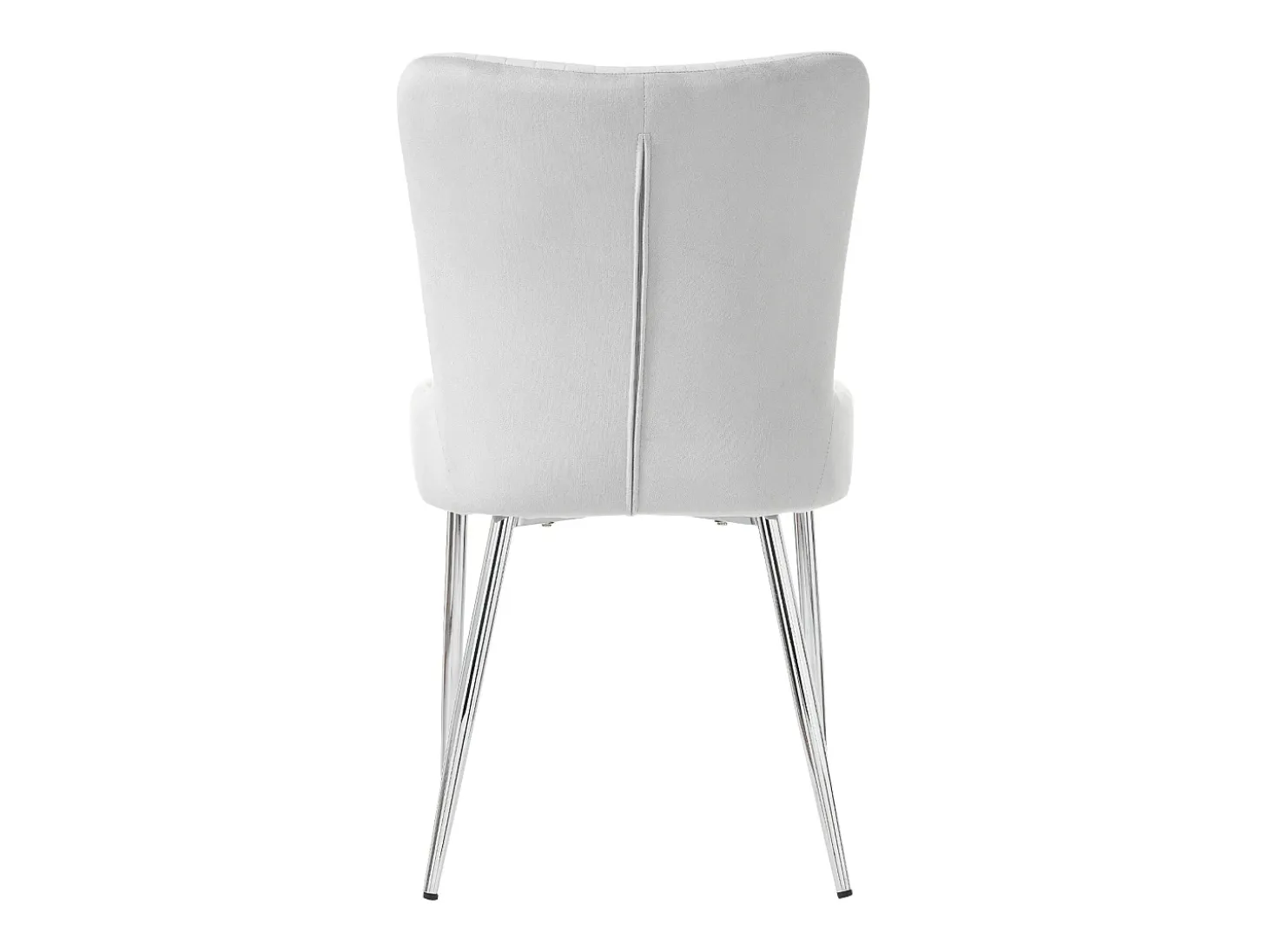 Juego de 4 sillas de comedor - terciopelo gris - con respaldo y patas de metal - para sala y comedor