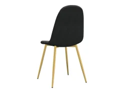 Juego de 2 sillas de comedor de terciopelo negro