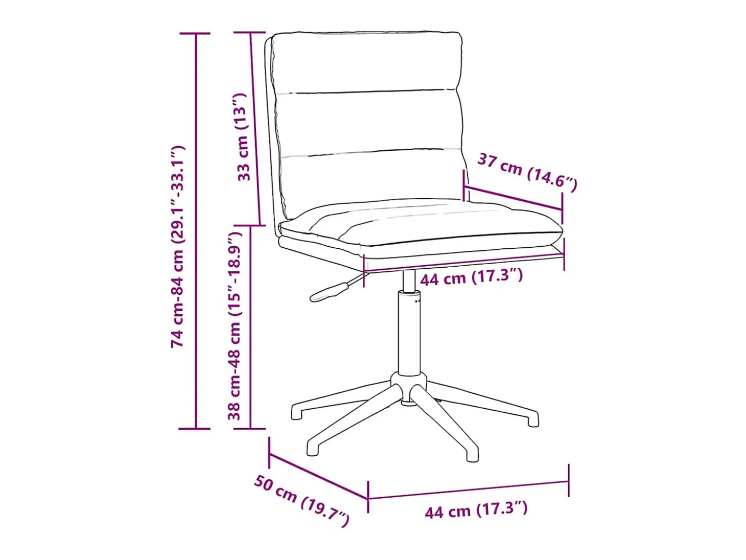 Juego de 2 sillas de comedor de piel sintética negra
