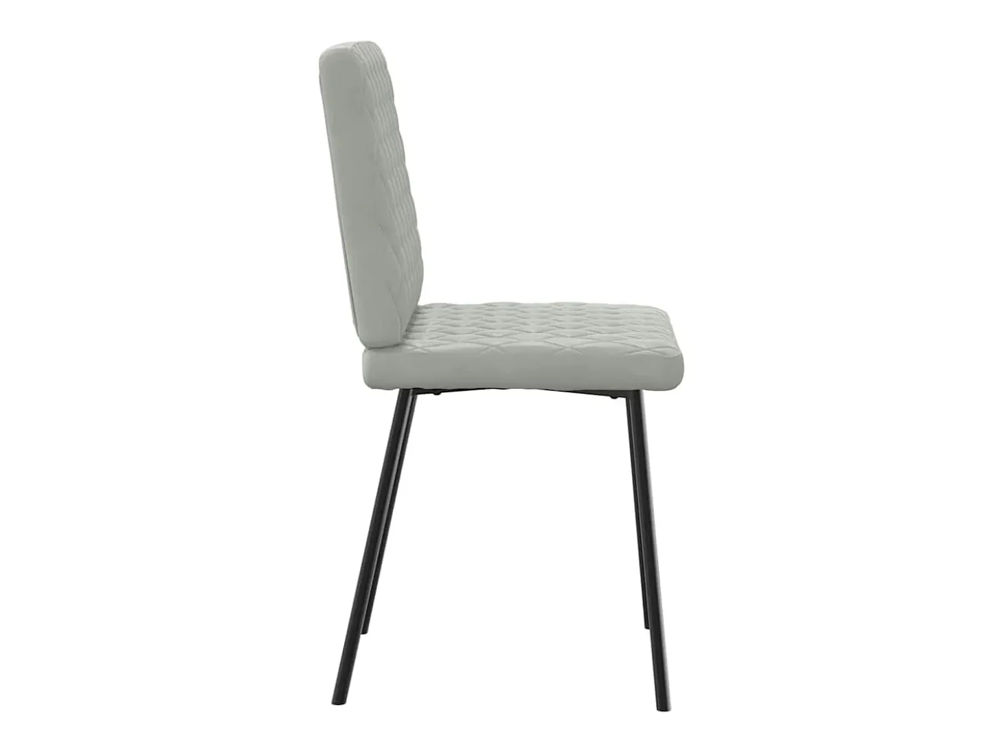 Juego de 2 sillas de comedor en terciopelo gris claro