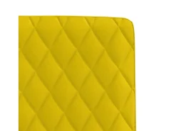 Juego de 2 sillas de comedor de terciopelo amarillo