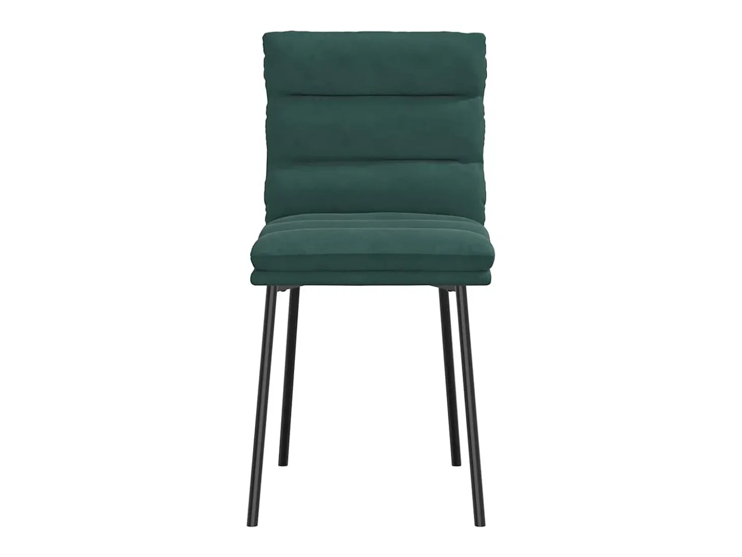 Juego de 2 sillas de comedor de terciopelo verde oscuro