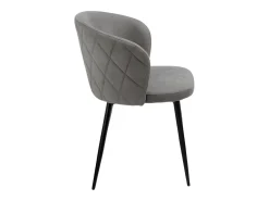 Juego de 2 sillas de comedor "Claris" en tejido gris claro acolchado cm 56x55 78h