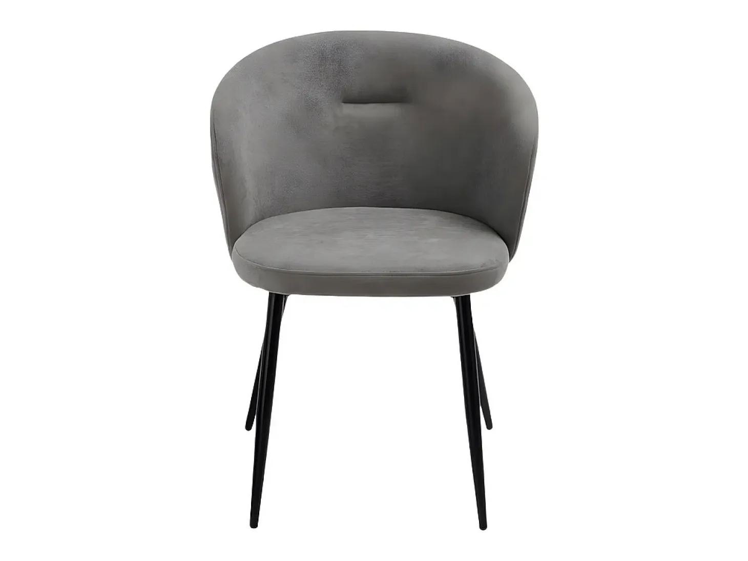 Juego de 2 sillas de comedor "Claris" en tejido gris claro acolchado cm 56x55 78h