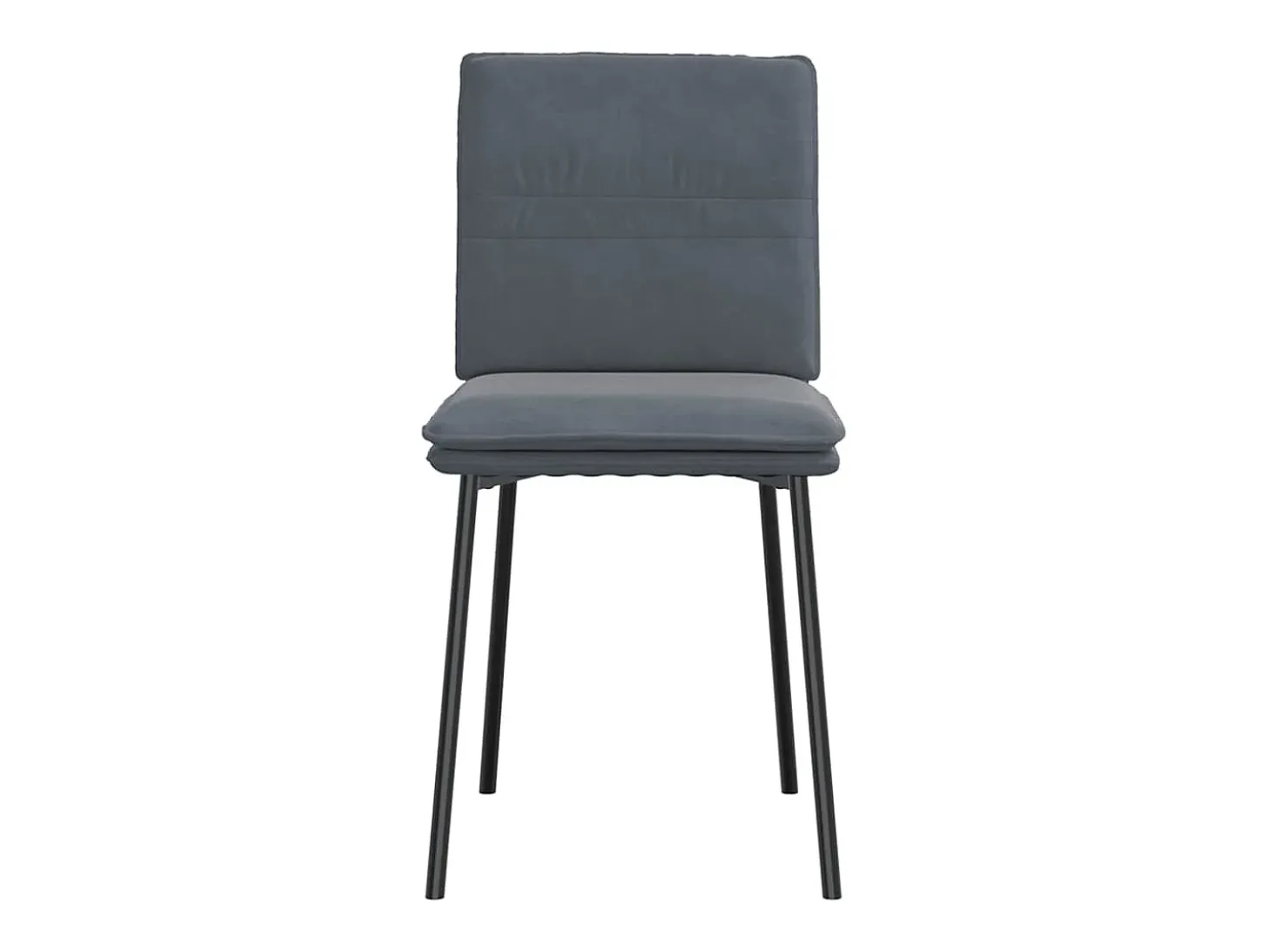 Juego de 2 sillas de comedor de terciopelo gris oscuro