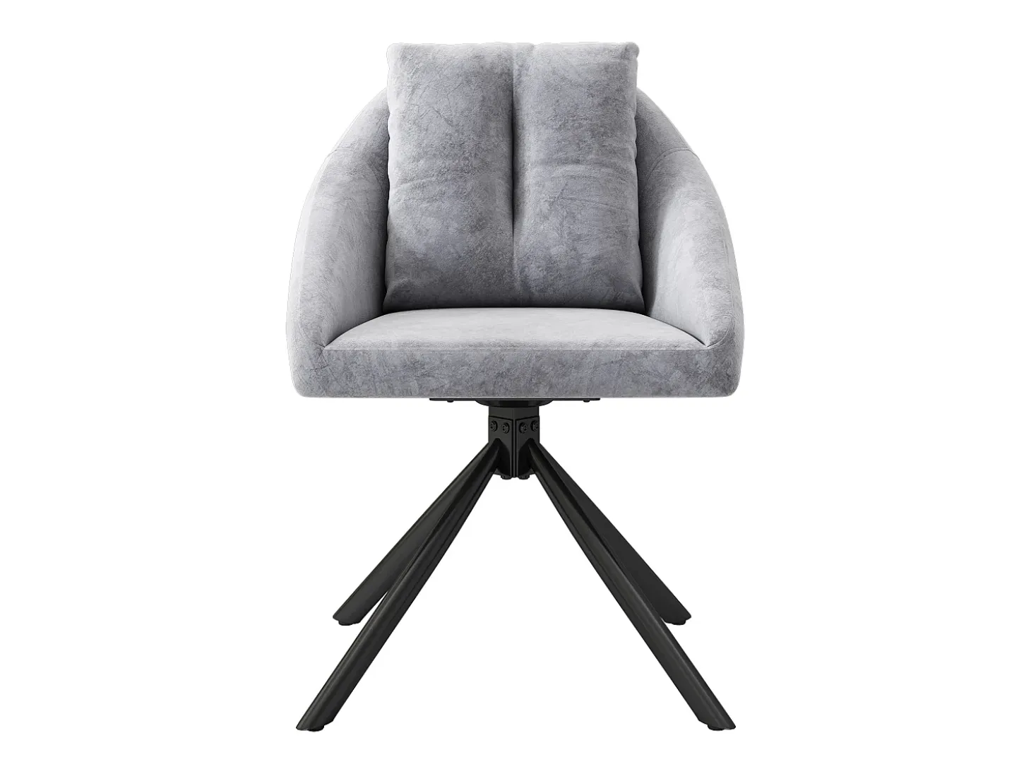 Juego de 2 sillas de comedor de terciopelo - 79 x 51,5 x 51,5 cm - Elegantes y cómodas sillas giratorias - con cojines - Gris
