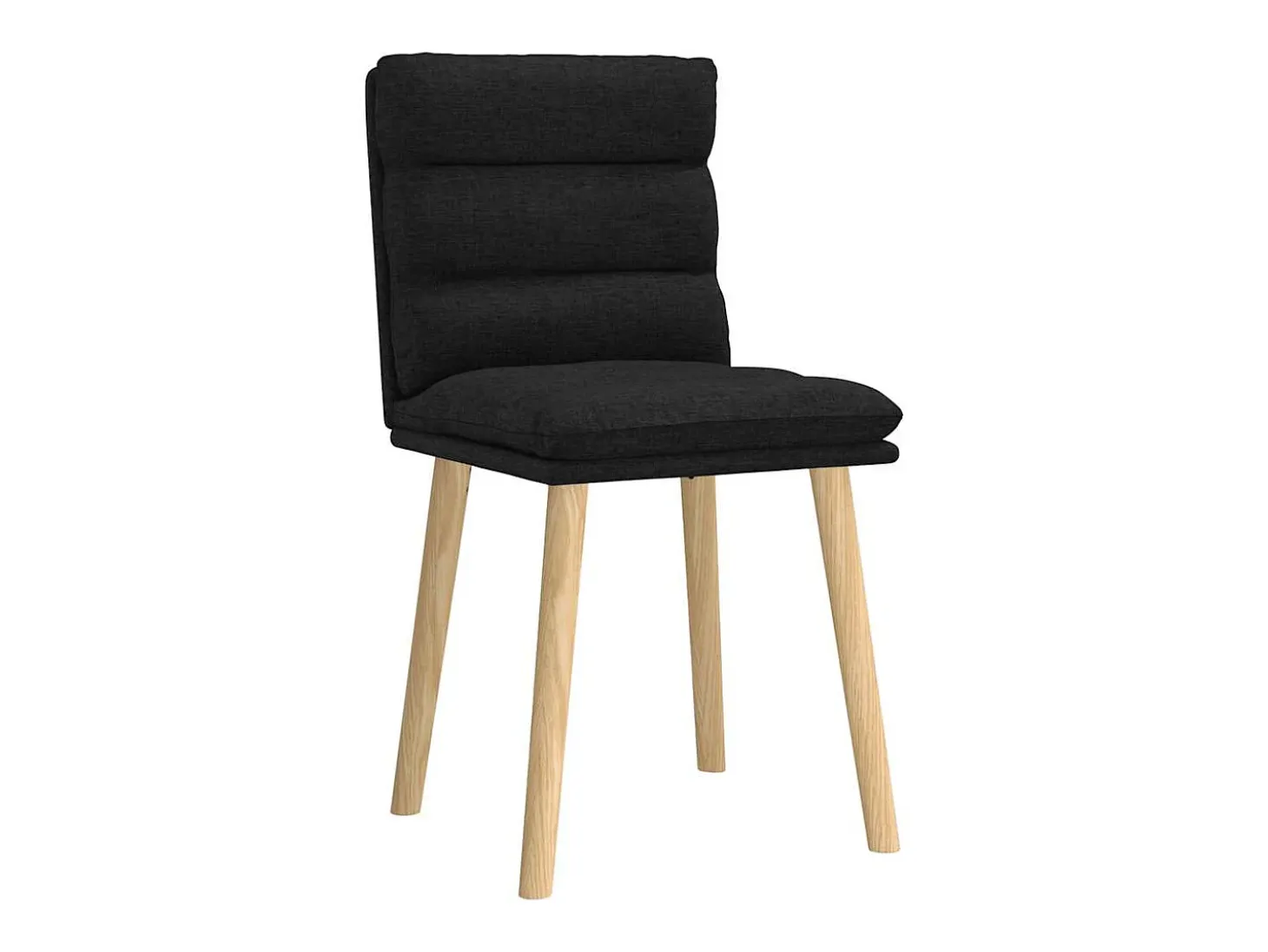 Juego de 2 sillas de comedor de tela negra