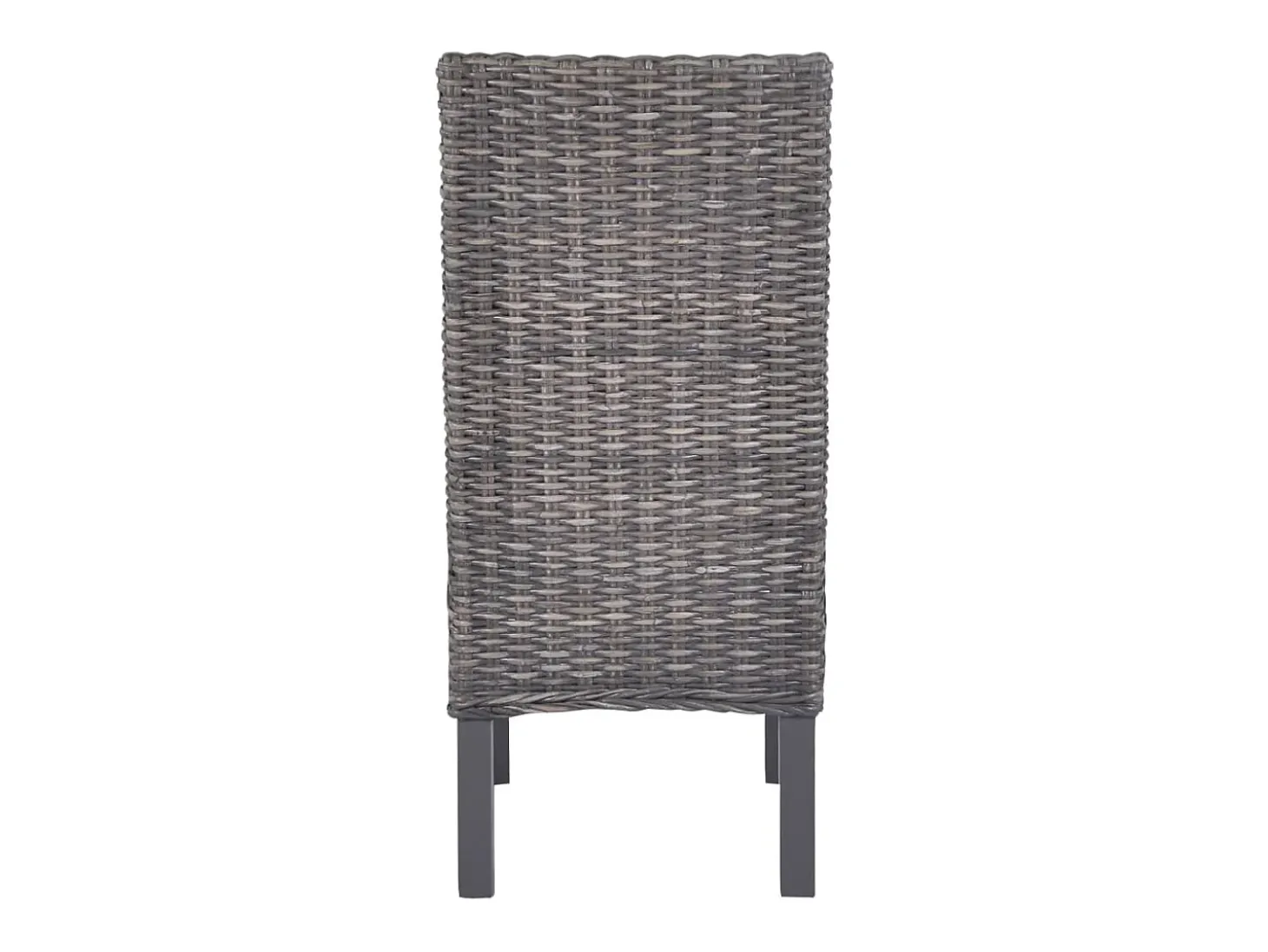 Juego de 2 Sillas de comedor ratán Kubu y madera mango marrón ES666871