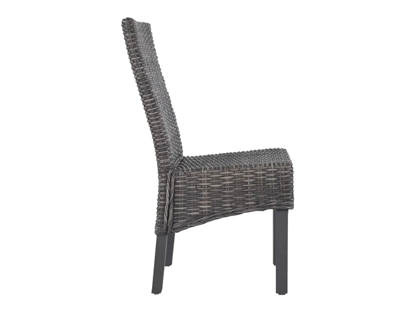 Juego de 2 Sillas de comedor ratán Kubu y madera mango marrón ES666871