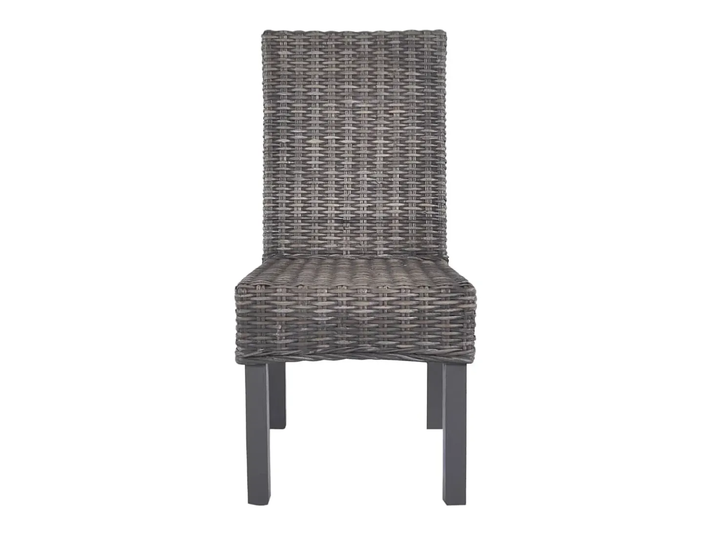 Juego de 2 Sillas de comedor ratán Kubu y madera mango marrón ES666871