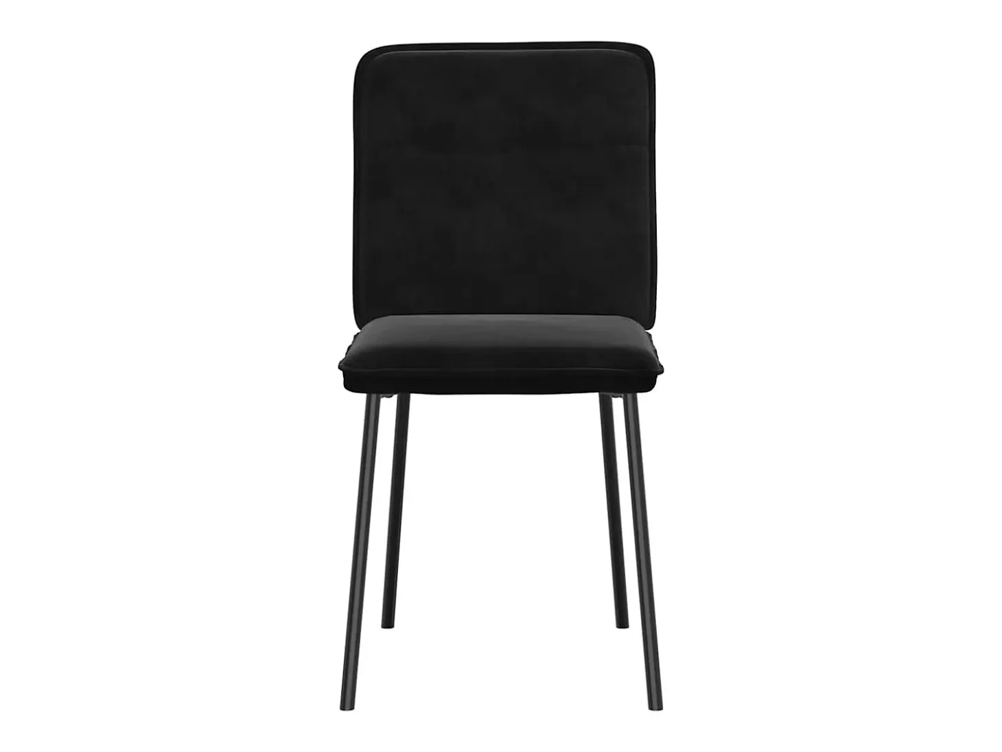 Juego de 2 sillas de comedor de terciopelo negro