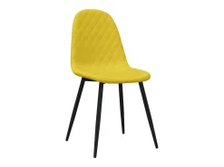 Juego de 4 Sillas de comedor terciopelo amarillo mostaza ES821613