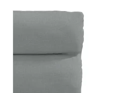 Juego de 6 sillas de comedor de tela gris claro