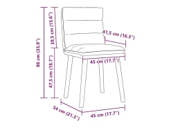 Juego de 6 sillas de comedor de tela gris claro
