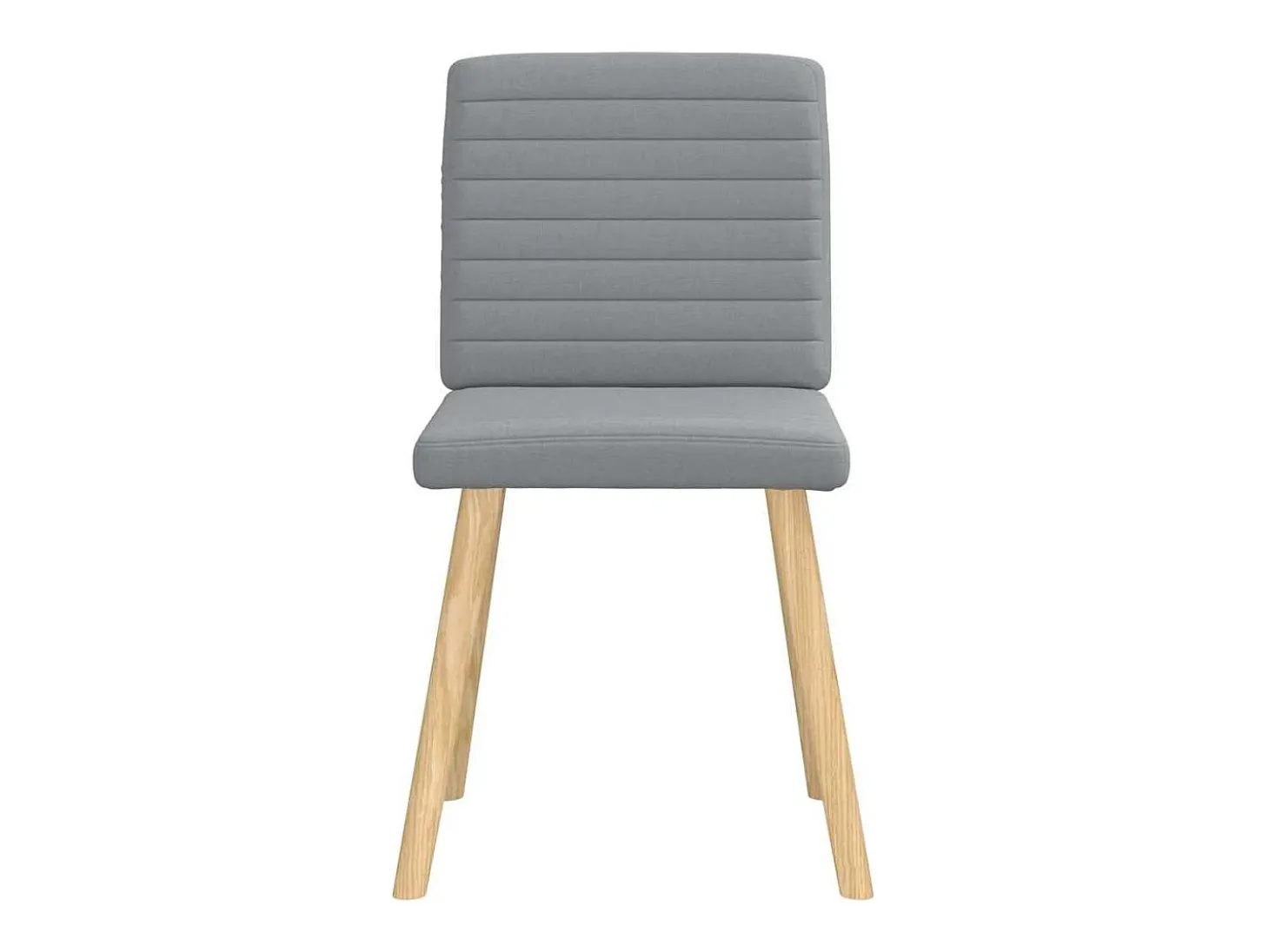 Juego de 4 sillas de comedor de tela gris claro