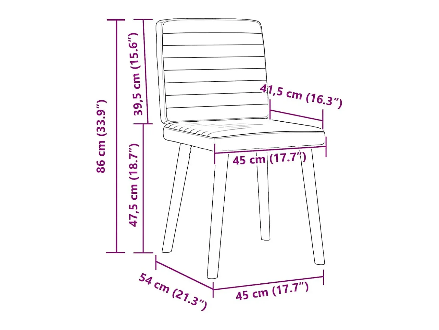 Juego de 4 sillas de comedor de tela gris claro