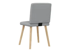Juego de 4 sillas de comedor de tela gris claro